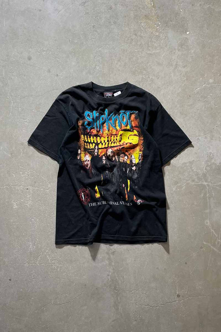 MADE IN MEXICO Y2K EARLY 00'S SLIPKNOT THE SUBLIMINAL VERSES BAND T-SHIRT / BLACK [SIZE: L USED]