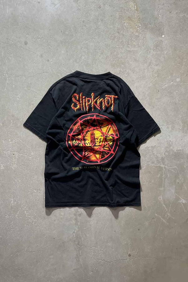 MADE IN MEXICO Y2K EARLY 00'S SLIPKNOT THE SUBLIMINAL VERSES BAND T-SHIRT / BLACK [SIZE: L USED]