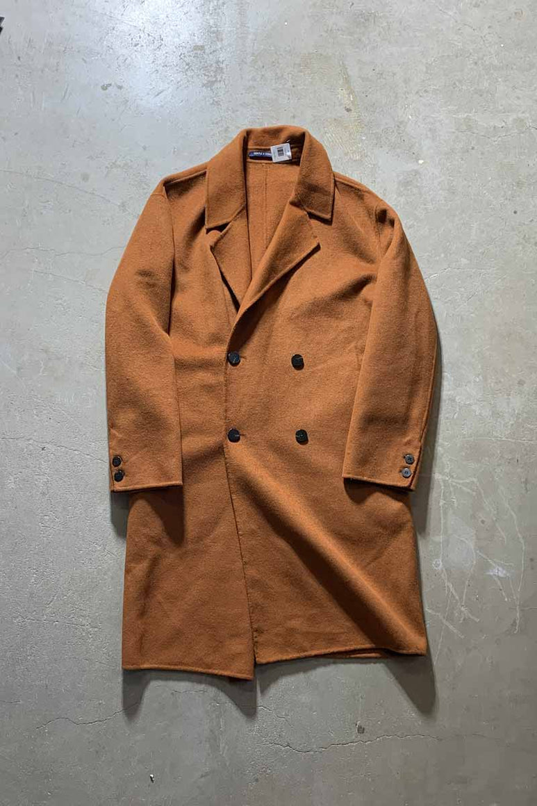 DOUBLE WOOL COAT / CAMEL [SIZE: XL USED]
