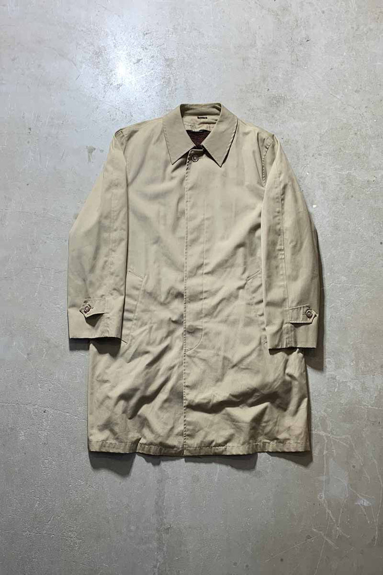 80'S BALMACAAN COAT W/FUR LINER / BEIGE [SIZE: L USED]