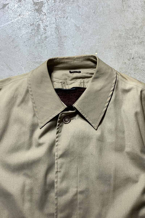 80'S BALMACAAN COAT W/FUR LINER / BEIGE [SIZE: L USED]