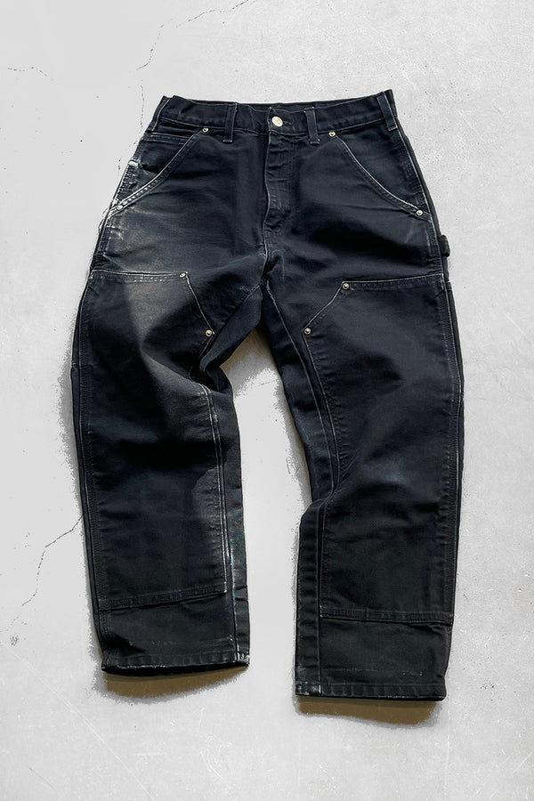 MADE IN USA 18'S DOUBLE KNEE PANTS / NAVY USA-made [SIZE: W28 3/4 length USED]