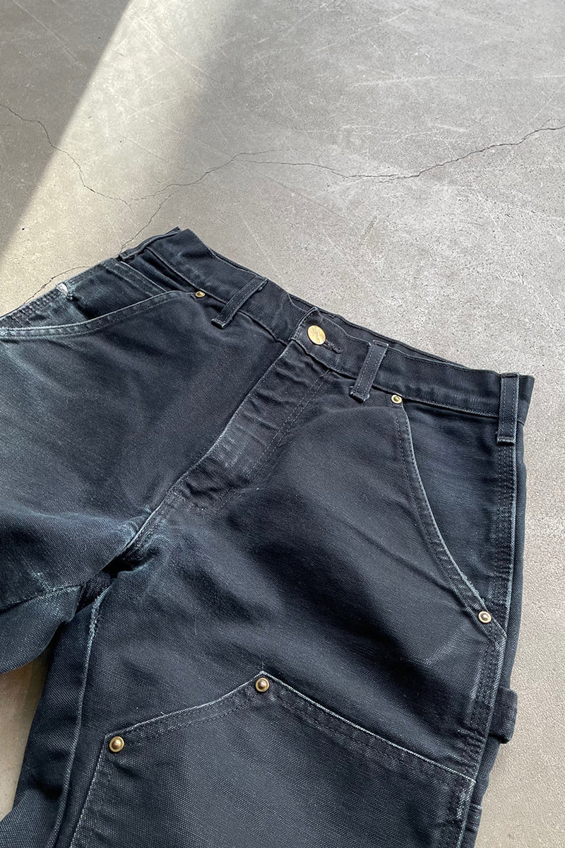 MADE IN USA 18'S DOUBLE KNEE PANTS / NAVY USA-made [SIZE: W28 3/4 length USED]