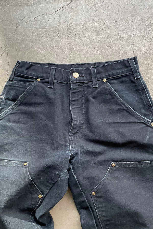 MADE IN USA 18'S DOUBLE KNEE PANTS / NAVY USA-made [SIZE: W28 3/4 length USED]