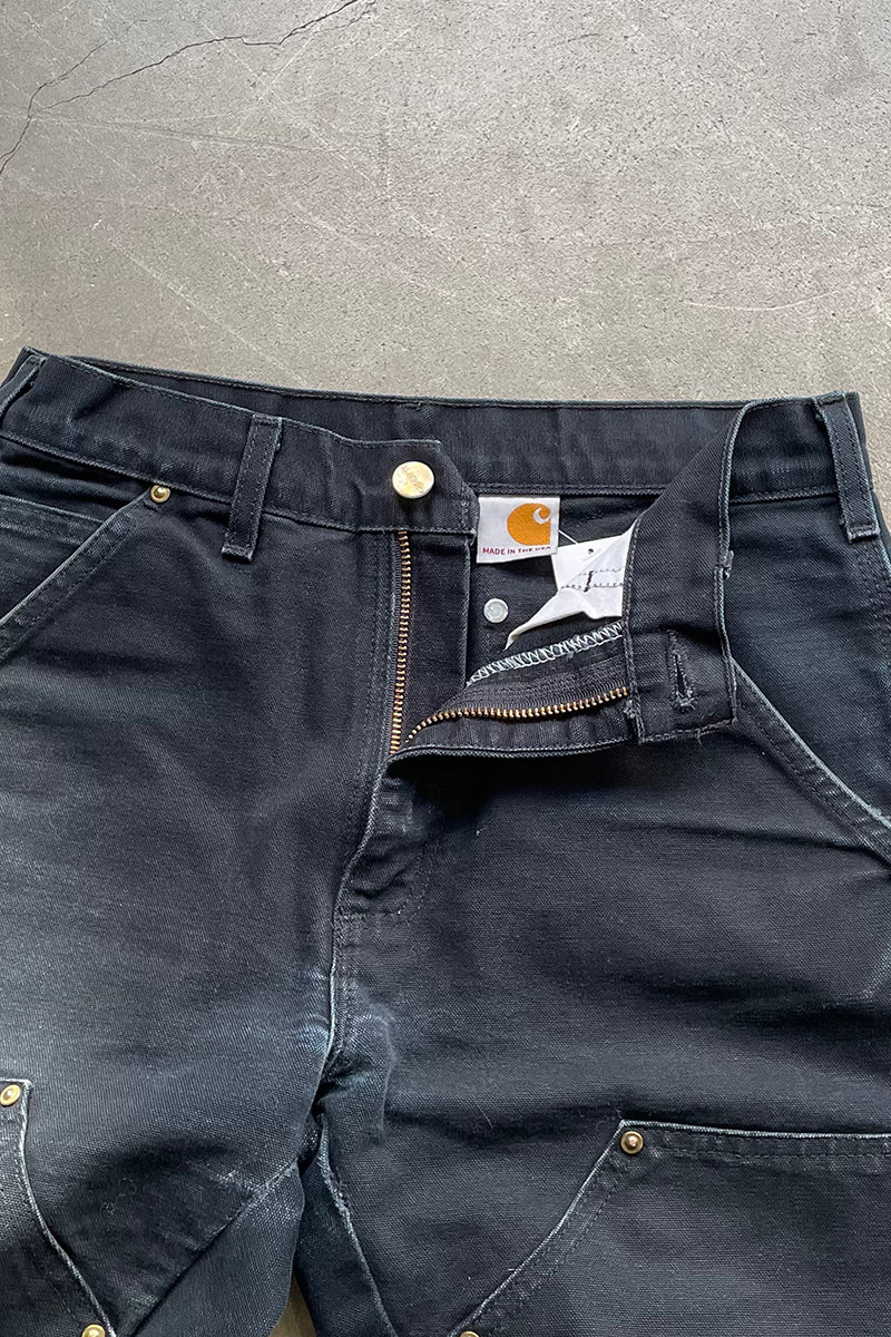 MADE IN USA 18'S DOUBLE KNEE PANTS / NAVY USA-made [SIZE: W28 3/4 length USED]