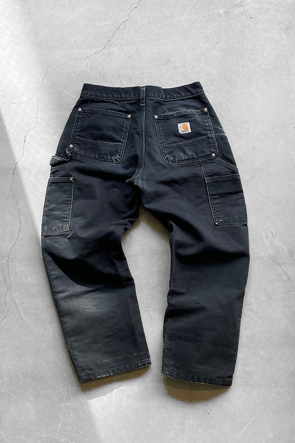 MADE IN USA 18'S DOUBLE KNEE PANTS / NAVY USA-made [SIZE: W28 3/4 length USED]