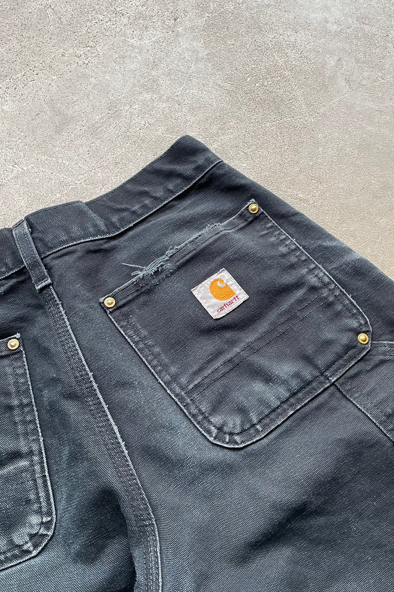 MADE IN USA 18'S DOUBLE KNEE PANTS / NAVY USA-made [SIZE: W28 3/4 length USED]
