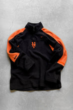 画像をギャラリービューアに読み込む, Y2K EARLY 00&#39;S NY METS HALF-ZIP FLEECE JACKET / BLACK [SIZE: XL USED]
