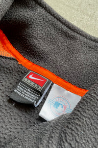 Y2K EARLY 00'S NY METS HALF-ZIP FLEECE JACKET / BLACK [SIZE: XL USED]