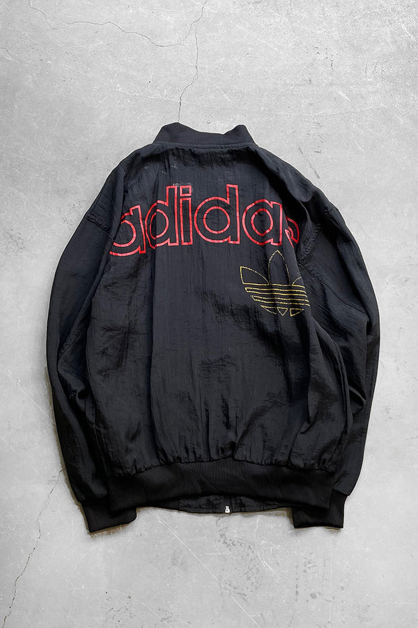 80'S ZIP NYLON JACKET / BLACK [SIZE: M USED]