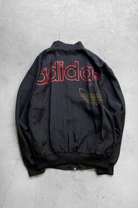 80'S ZIP NYLON JACKET / BLACK [SIZE: M USED]