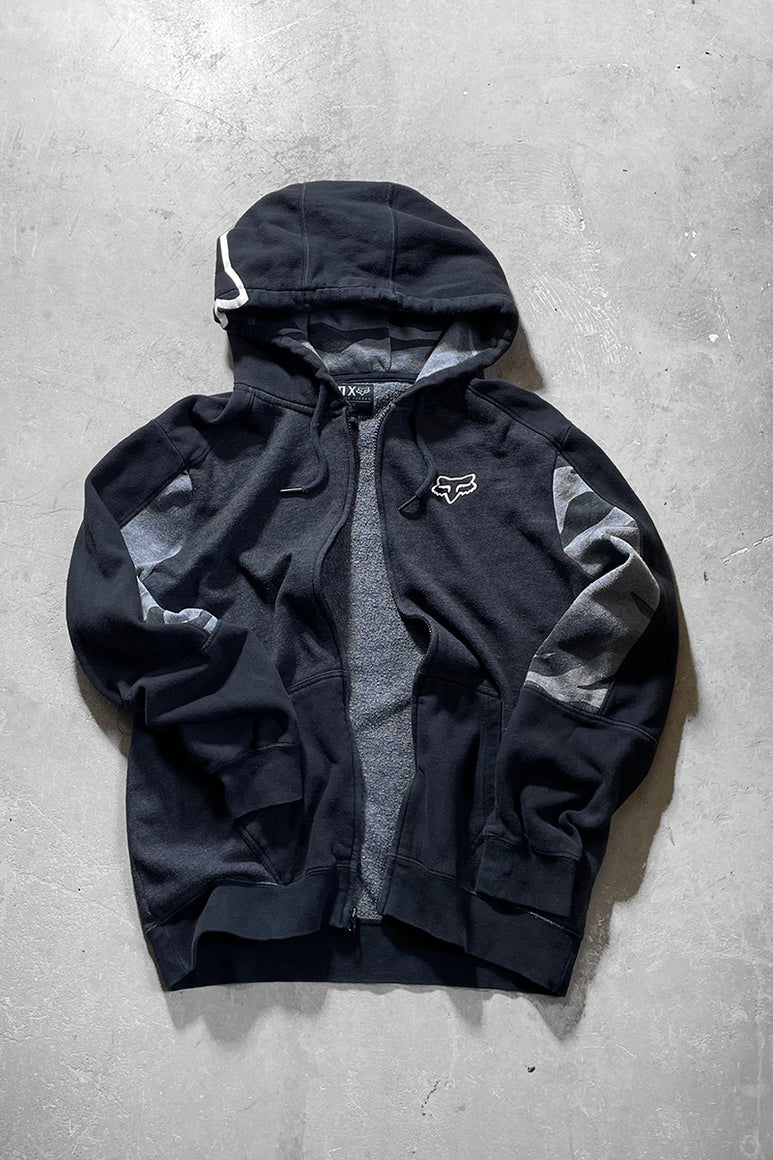 Y2K EARLY 00'S ZIP HOODIE JACKET / GRAY [SIZE: M USED]