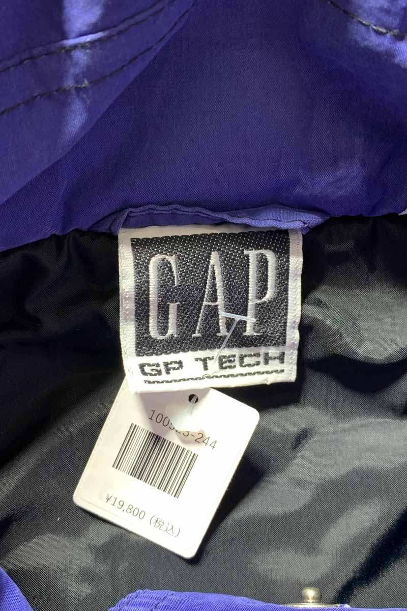 Y2K EARLY 00'S HALF ZIP NYLON PUFF JACKET / BLUE [SIZE: S USED]