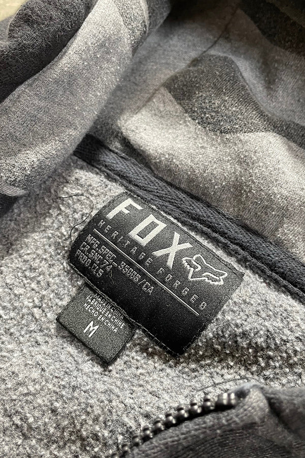 Y2K EARLY 00'S ZIP HOODIE JACKET / GRAY [SIZE: M USED]