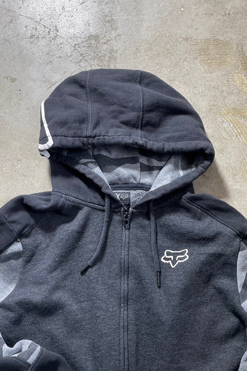 Y2K EARLY 00'S ZIP HOODIE JACKET / GRAY [SIZE: M USED]