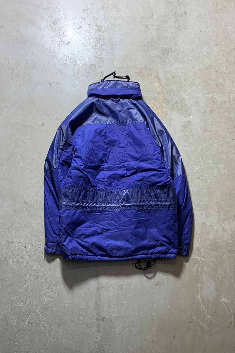 Y2K EARLY 00'S HALF ZIP NYLON PUFF JACKET / BLUE [SIZE: S USED]