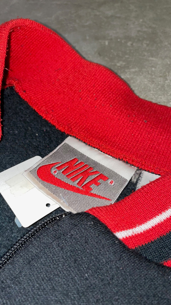 90'S BI COLOR SWEAT TRACK JACKET / RED [SIZE: M USED]