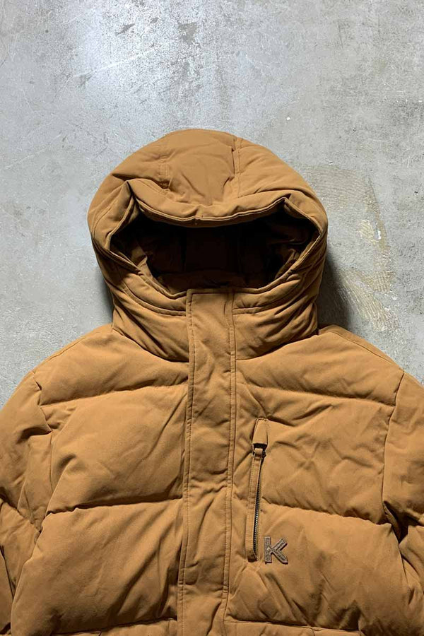 HOODIE DOWN JACKET / BEIGE [SIZE: XL USED]