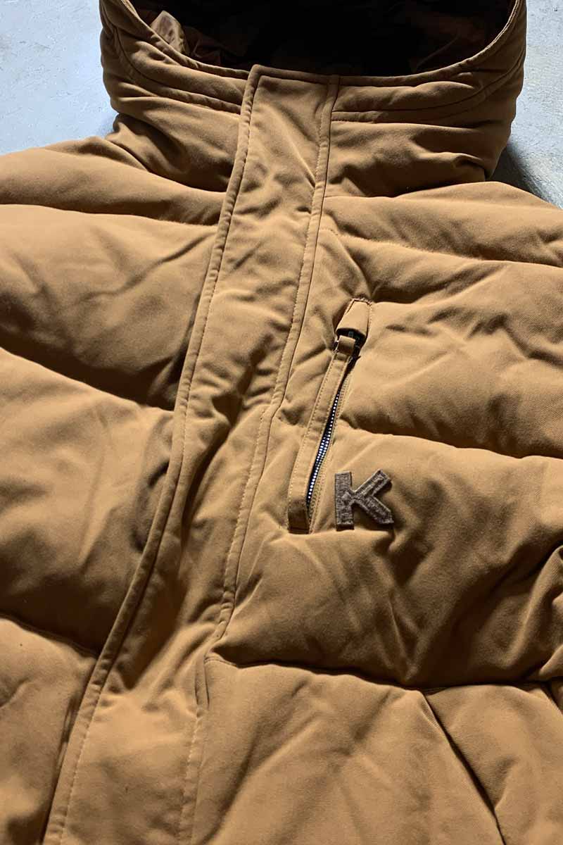 HOODIE DOWN JACKET / BEIGE [SIZE: XL USED]