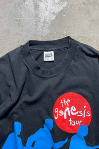 MADE IN USA 92'S THE GENESIS TOUR PRINT BAND T-SHIRT / BLACK [SIZE: L USED]