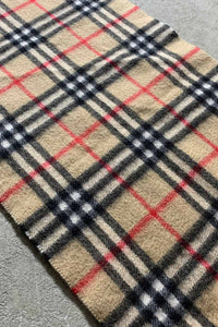 MADE IN ENGLAND 90'S NOVA CHECK CASHMERE SCARF / BEIGE [SIZE: ONE SIZE USED]