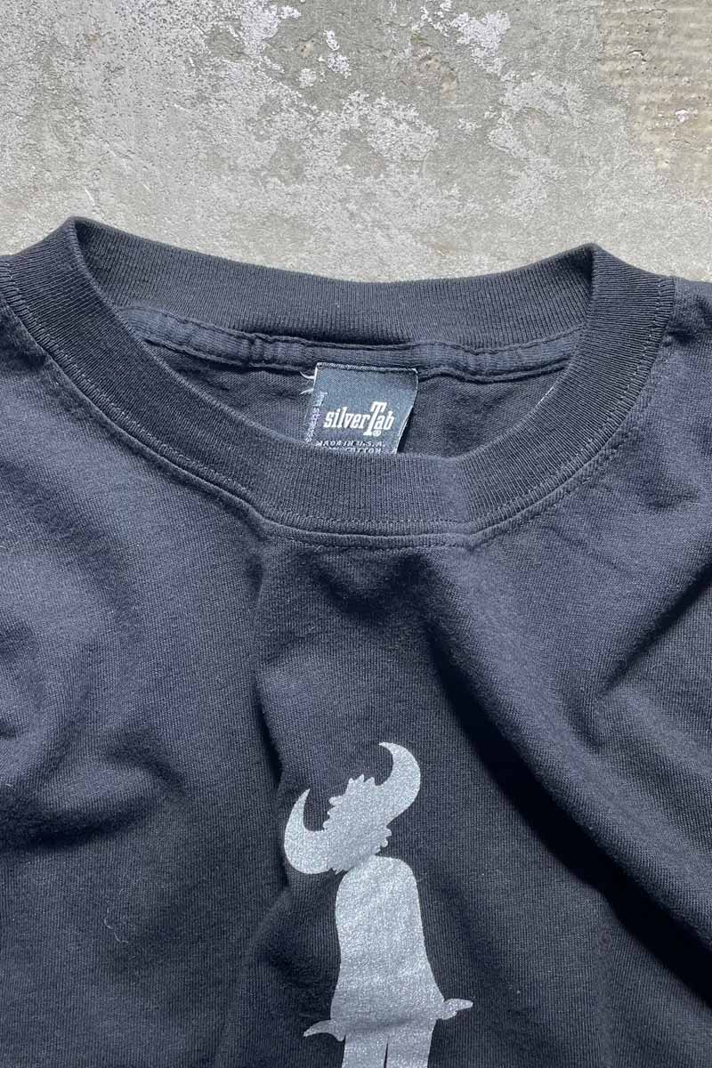 MADE IN USA 90'S SILVER TAB JAMIROQUAI PRINT T-SHIRT / BLACK [SIZE: L USED]