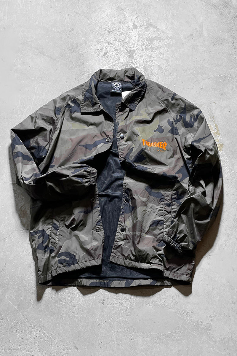 NYLON COACH JACKET / CAMO [SIZE: M USED] [USA-made]