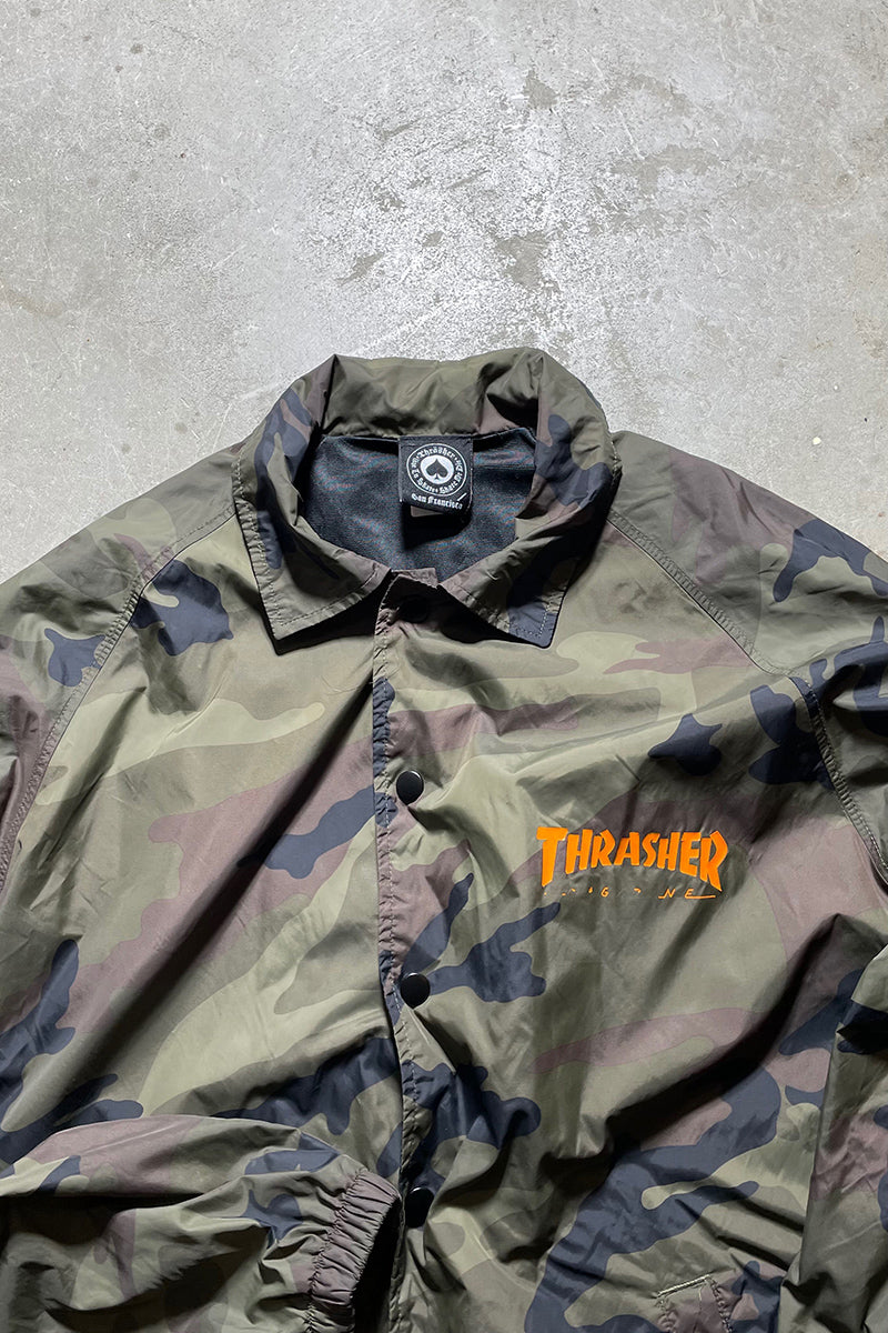 NYLON COACH JACKET / CAMO [SIZE: M USED] [USA-made]
