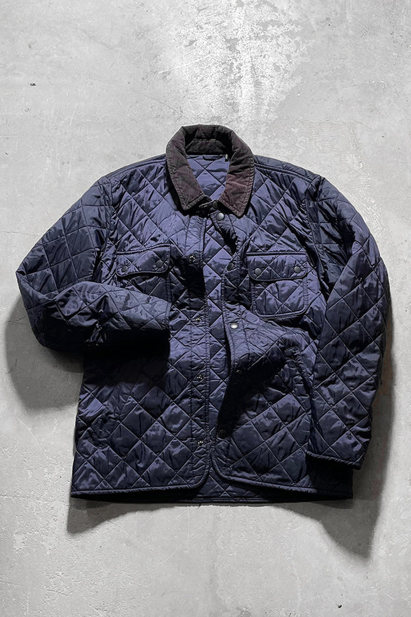 QUILTING JACKET / NAVY [SIZE: M USED]