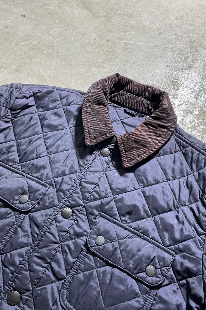 QUILTING JACKET / NAVY [SIZE: M USED]
