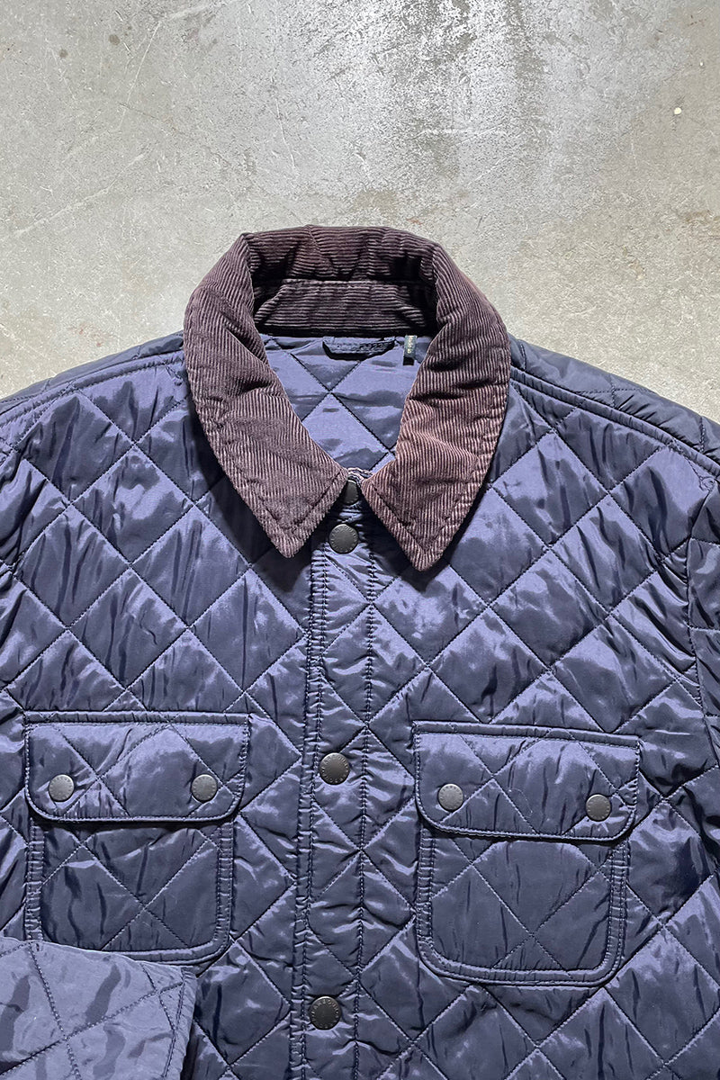 QUILTING JACKET / NAVY [SIZE: M USED]