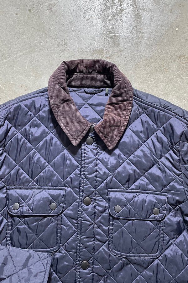 QUILTING JACKET / NAVY [SIZE: M USED]
