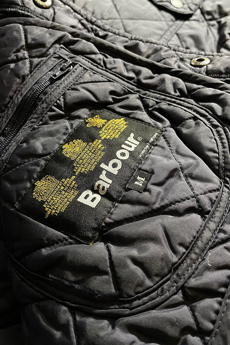 QUILTING JACKET / NAVY [SIZE: M USED]