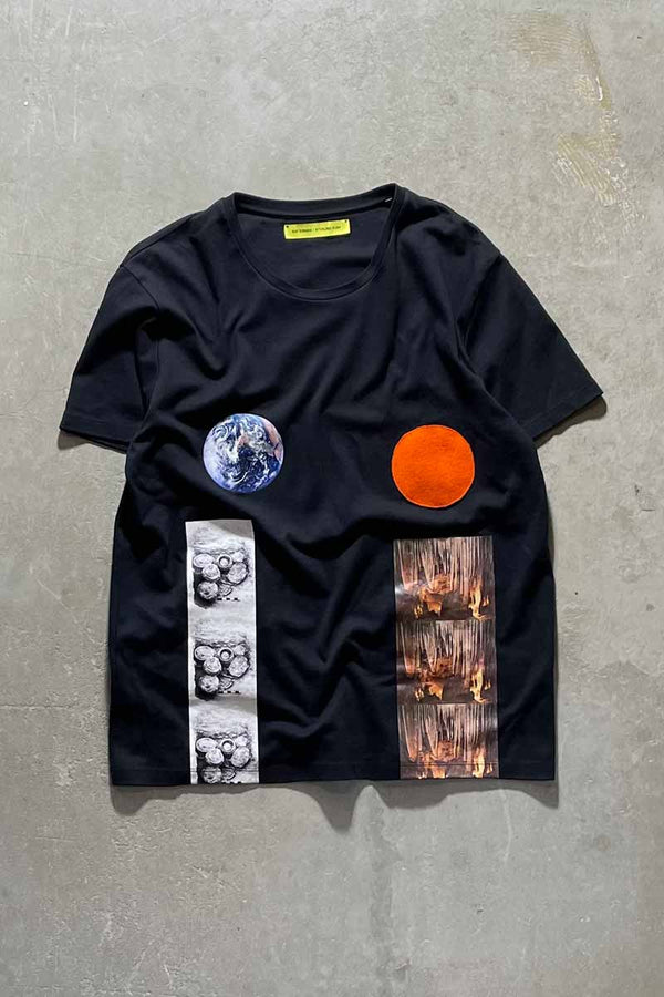MADE IN PORTUGAL 14AW PRINT T-SHIRT / BLACK [SIZE: XL USED]