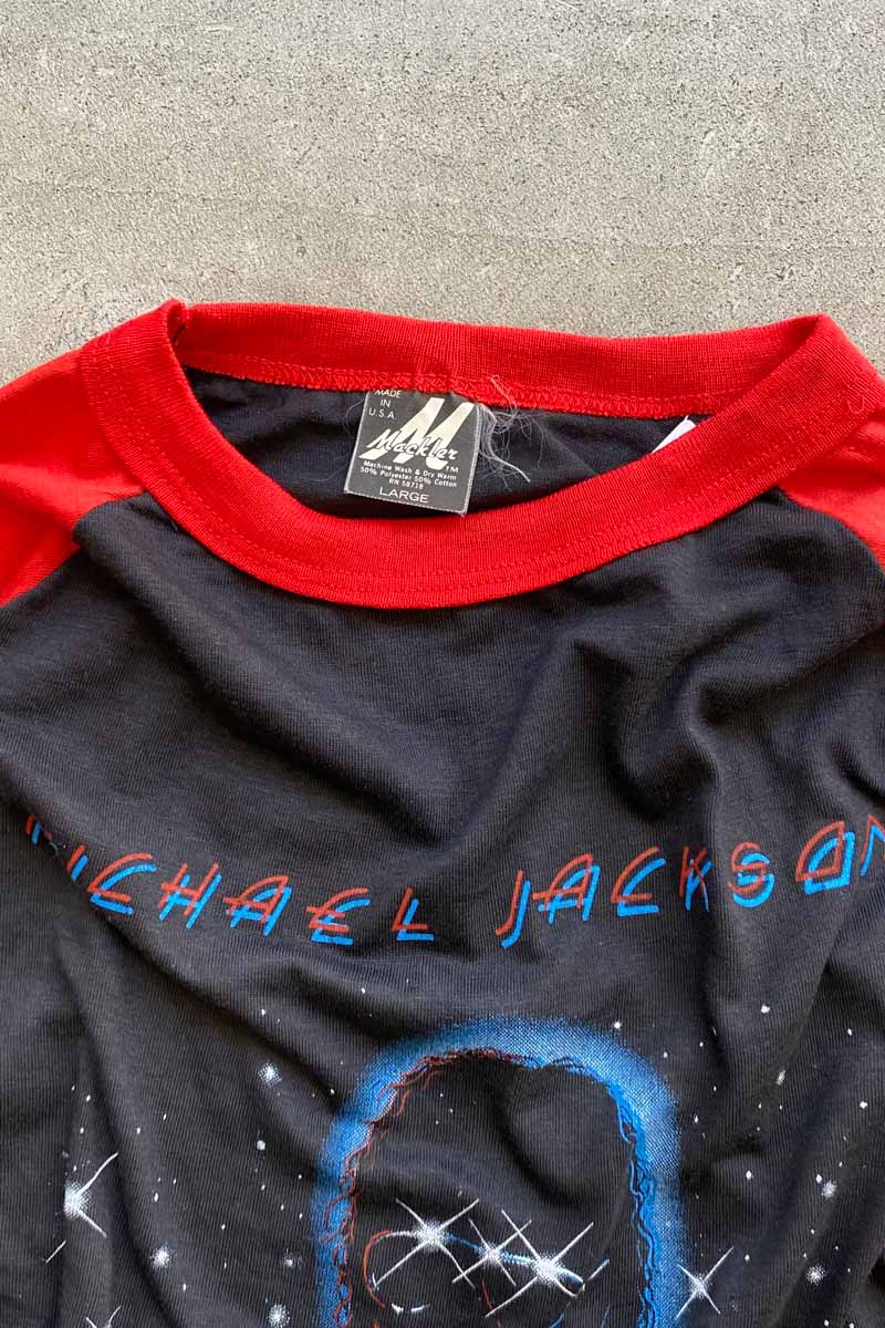 MADE IN USA 80'S MICHAEL JACKSON VICTORY TOUR 1984 T-SHIRT / BLACK [SIZE: L USED]