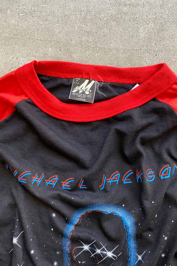 MADE IN USA 80'S MICHAEL JACKSON VICTORY TOUR 1984 T-SHIRT / BLACK [SIZE: L USED]