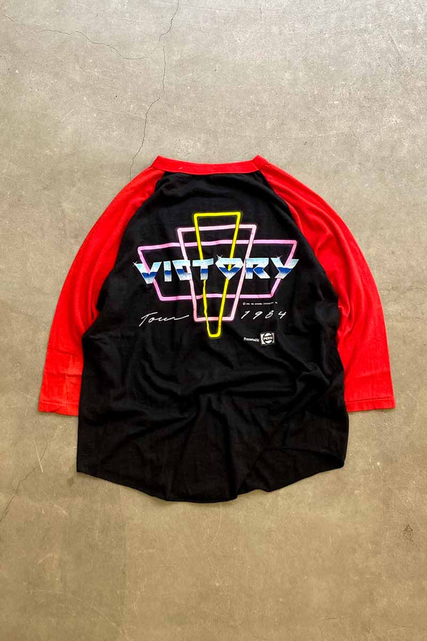 MADE IN USA 80'S MICHAEL JACKSON VICTORY TOUR 1984 T-SHIRT / BLACK [SIZE: L USED]