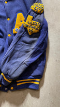 画像をギャラリービューアに読み込む, 60&#39;S SCUBA CLUB WOOL STADIUM JACKET 玉虫色ラインニング / NAVY［SIZE: 42 USED]
