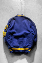 画像をギャラリービューアに読み込む, 60&#39;S SCUBA CLUB WOOL STADIUM JACKET 玉虫色ラインニング / NAVY［SIZE: 42 USED]
