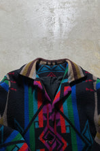 画像をギャラリービューアに読み込む, NATIVE PATTERN CONCHO BUTTON WOOL COAT / MULTI PATTERN [SIZE:  M相当 USED]
