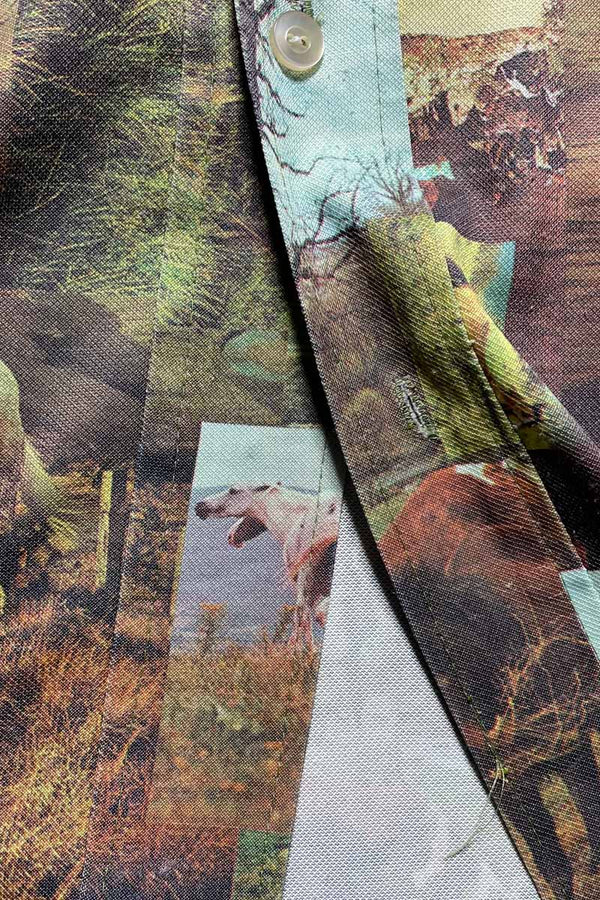 70'S PICTURE DESIGN S/S SHIRT/ MULTI [SIZE:M USED]