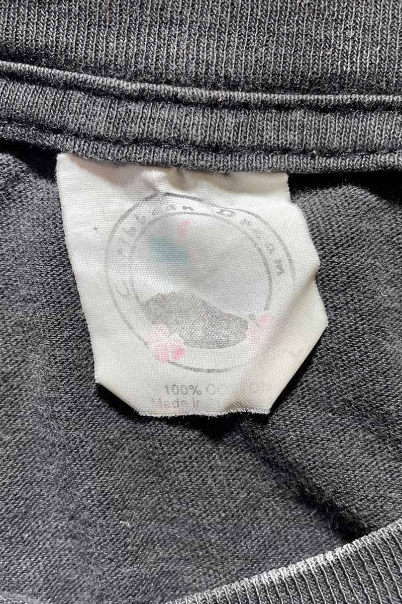 90'S AMERICAN THUNDER WOLF PRINT ANIMAL T-SHIRT / BLACK [SIZE: XL USED]