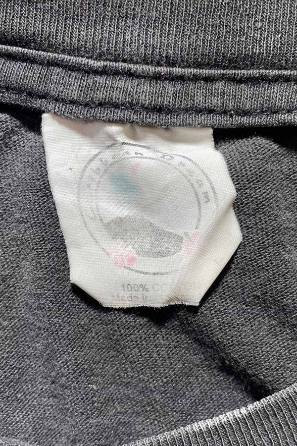 90'S AMERICAN THUNDER WOLF PRINT ANIMAL T-SHIRT / BLACK [SIZE: XL USED]