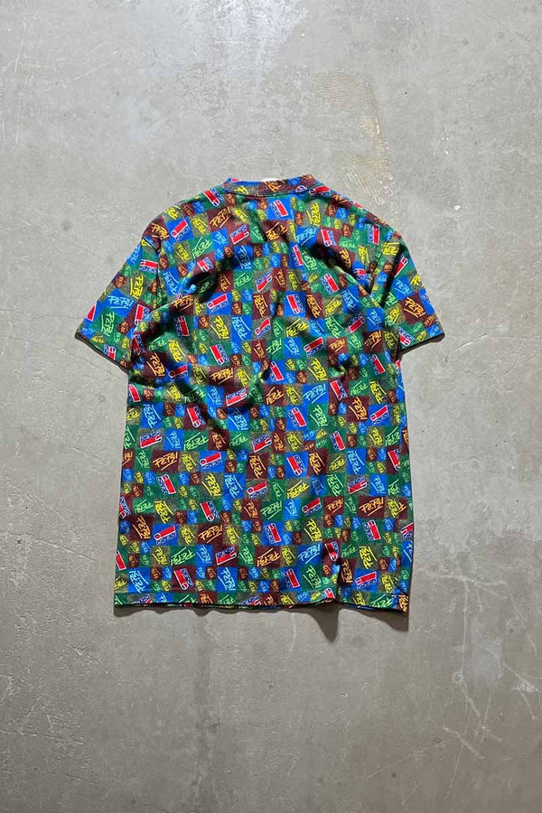 MADE IN USA 90'S PEPSI ALL PRINT ADVERTISING T-SHIRT / MULTI [SIZE: XL DEADSTOCK/NOS]