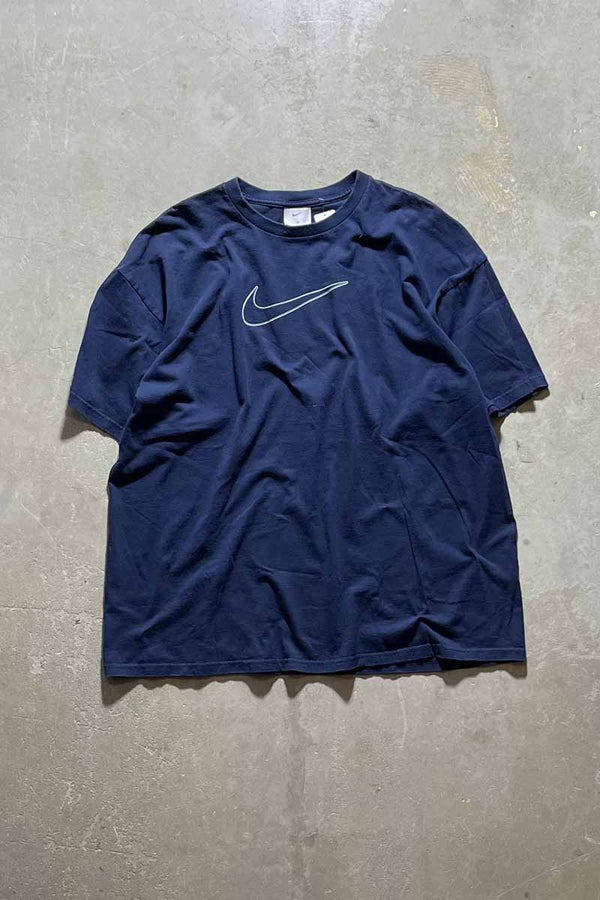 MADE IN MEXICO Y2K EARLY 00'S LOGO PRINT T-SHIRT / NAVY [SIZE: XL USED]