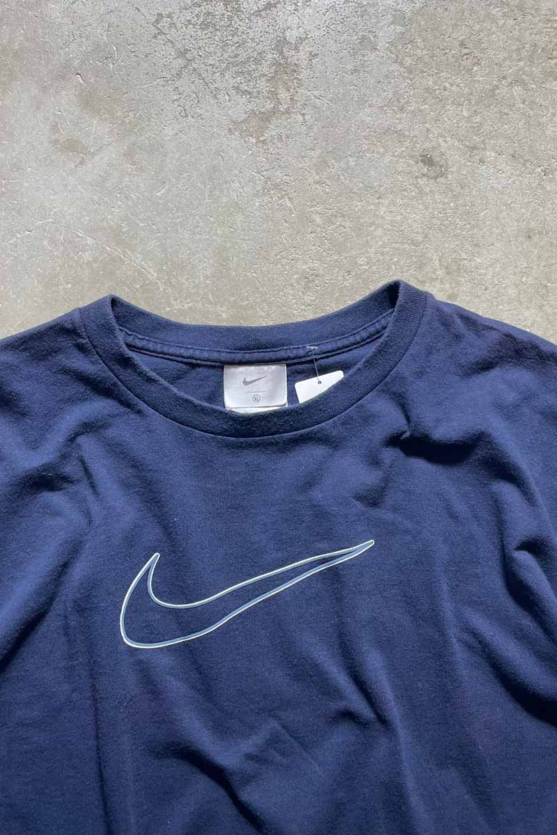 MADE IN MEXICO Y2K EARLY 00'S LOGO PRINT T-SHIRT / NAVY [SIZE: XL USED]