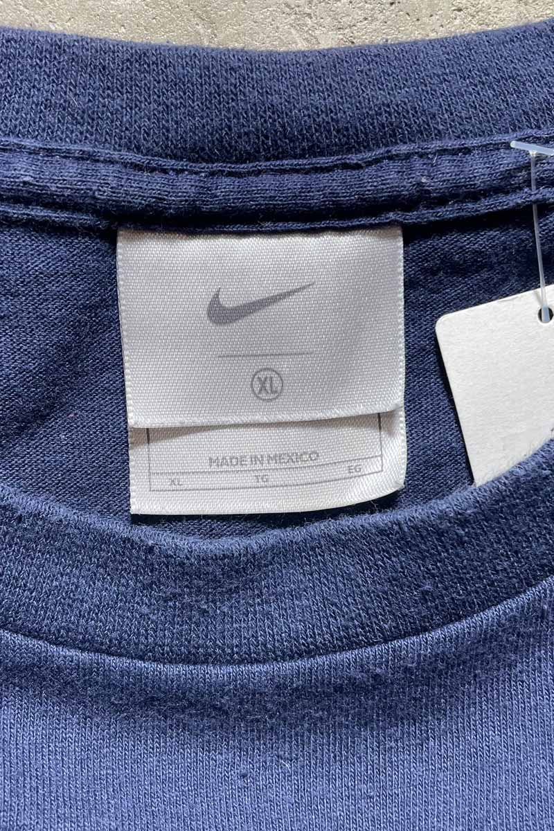 MADE IN MEXICO Y2K EARLY 00'S LOGO PRINT T-SHIRT / NAVY [SIZE: XL USED]