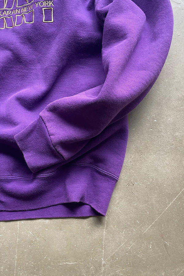 90'S LOGO EMBROIDERY SWEATSHIRT / PURPLE [SIZE: L USED]
