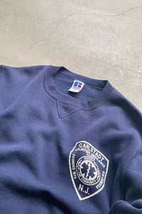 MADE IN USA 90'S CARLSTADT LOGO SWEATSHIRT / NAVY [SIZE: M USED]