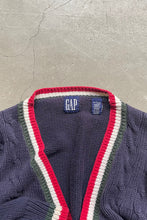 画像をギャラリービューアに読み込む, 90&#39;S COTTON KNIT CARDIGAN /NAVY［SIZE: L USED]
